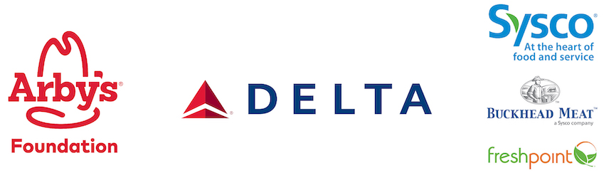 Arby's Foundation, Sysco, and Delta Airlines